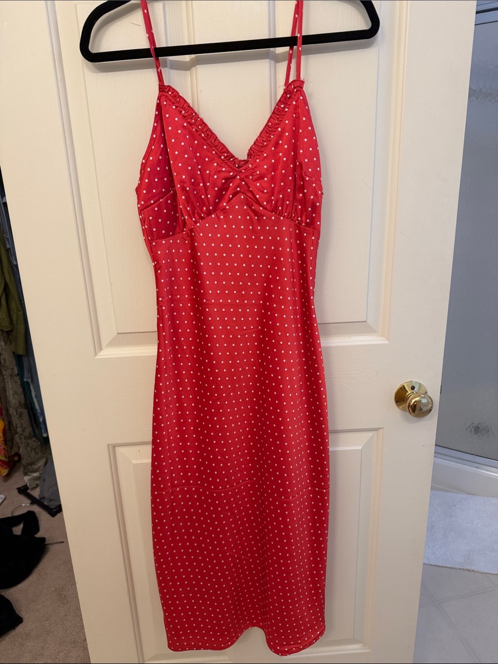 Red Polka Dot Slip Dress
